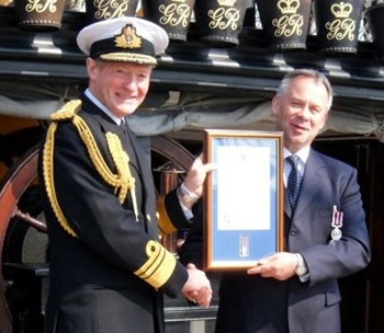 Lennie being awarded the MSM 2011